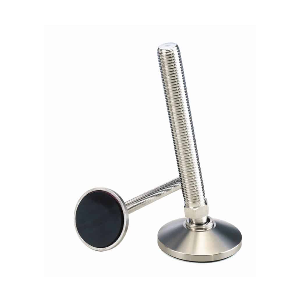 Piede livellamento inox stelo orientabile base 55-65-75-100